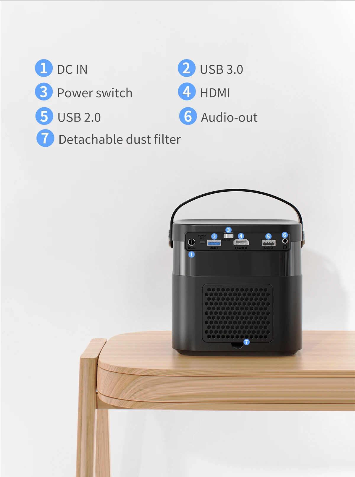 SooPii V3 DLP Projector, Portable 4K Home Theater Projector, 350 ANSI lumens 960*540P Android 9 BT Speaker HIFI Stereo Player