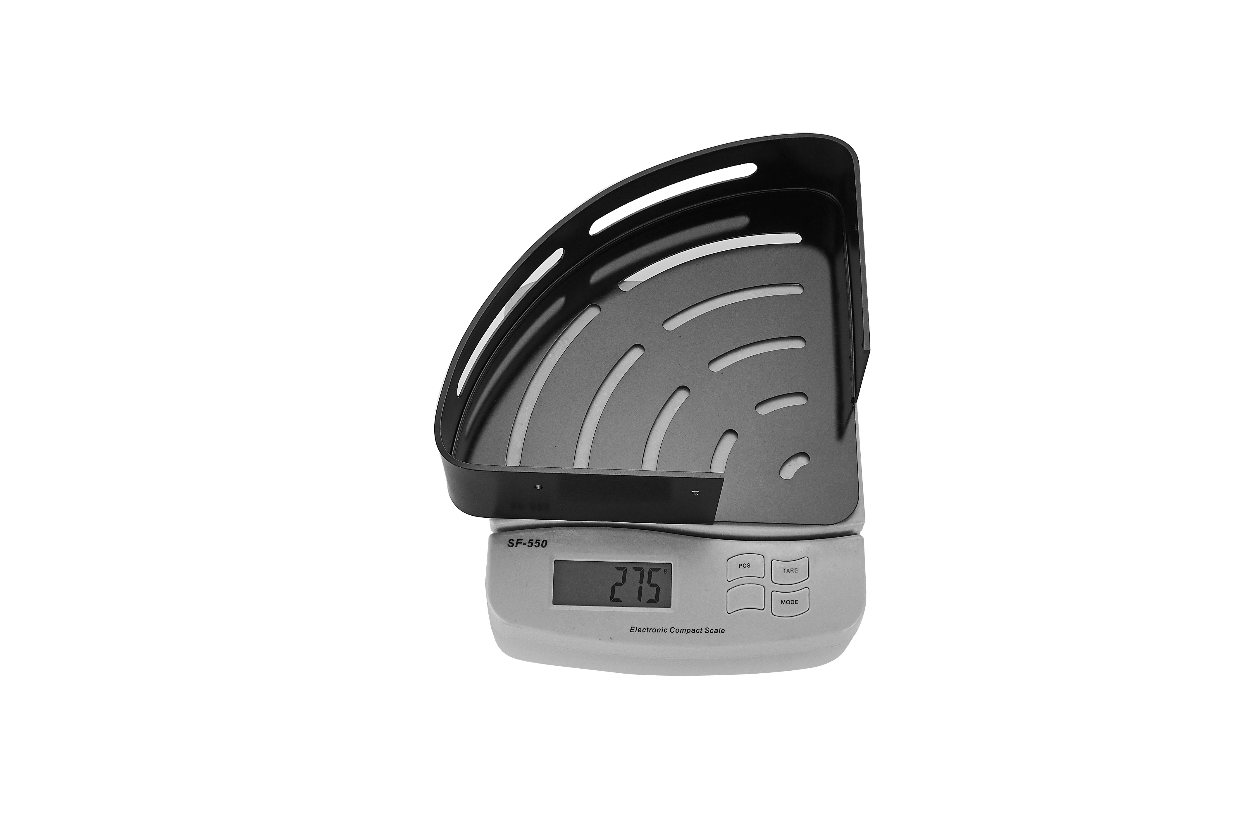 Metal Triangle Shape Space Aluminum Bathroom Black Corner Shower Shower Shelf Storage Organizer Rack