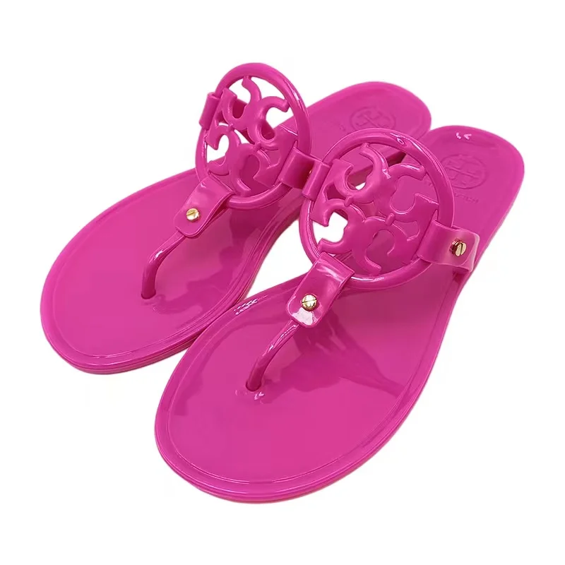Factory Direct Sell Cheap Comfy Brand Jelly PVC Flip Flops Shoes Jelly Flip Flops Wholesale for Women