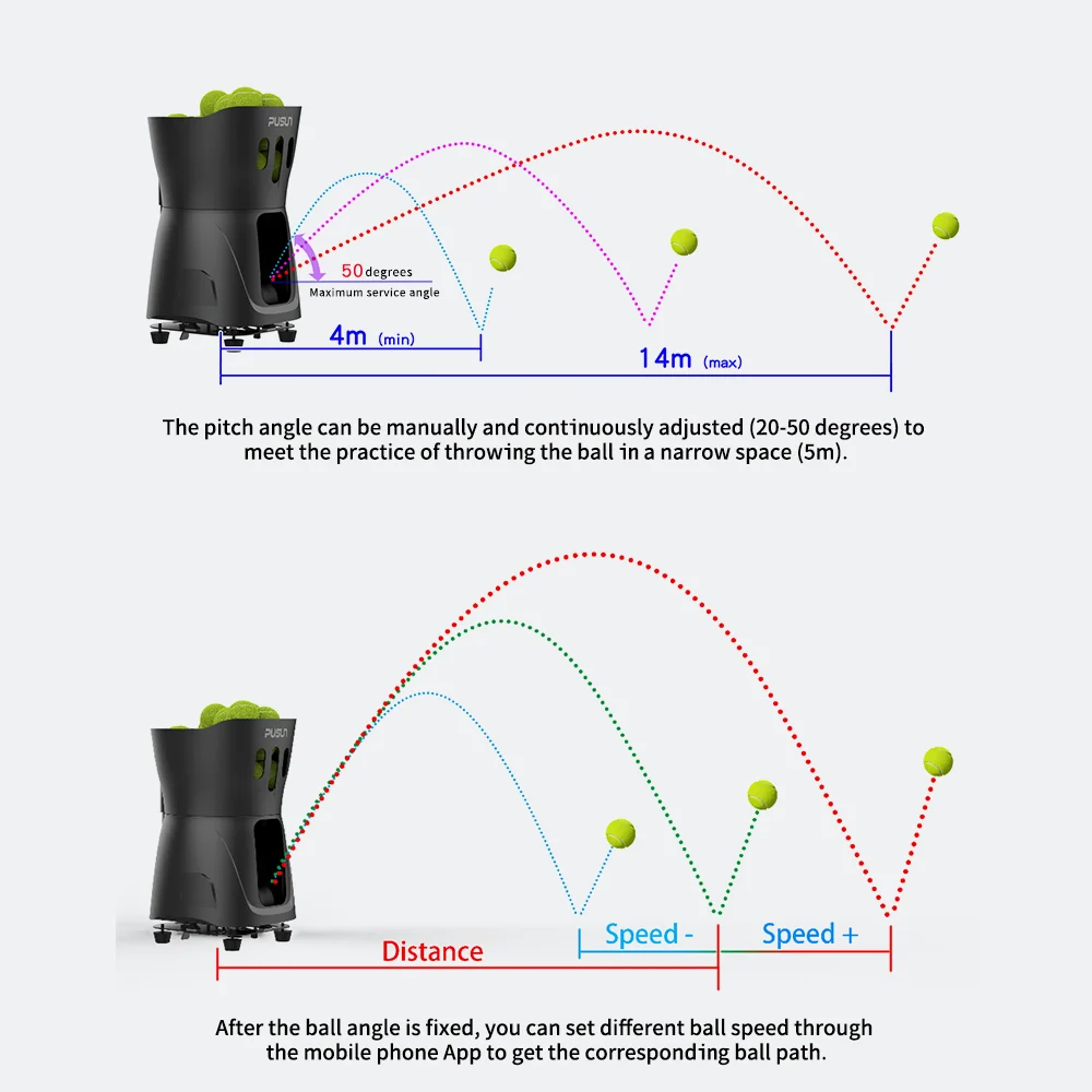 Brand New abs metal Portable tennis machine Professional tennis training padel Service machine with automatic return to the net