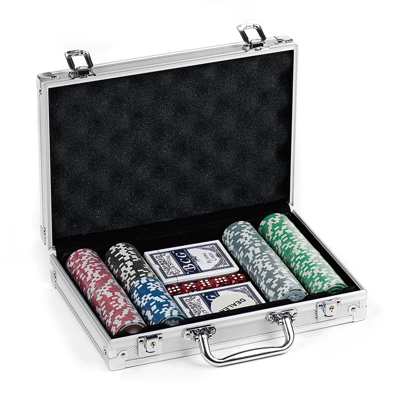 Custom Professional 200pcs Poker Chips Set PP 11.5g Chips in Aluminum Case with Custom Logo for Entertainment
