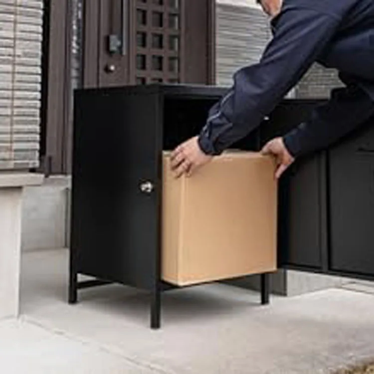 JH-Mech Package Drop Box Generous Storage Pre-assembled Weather-resistant Superior Security Metal Parcel Delivery Box for Home