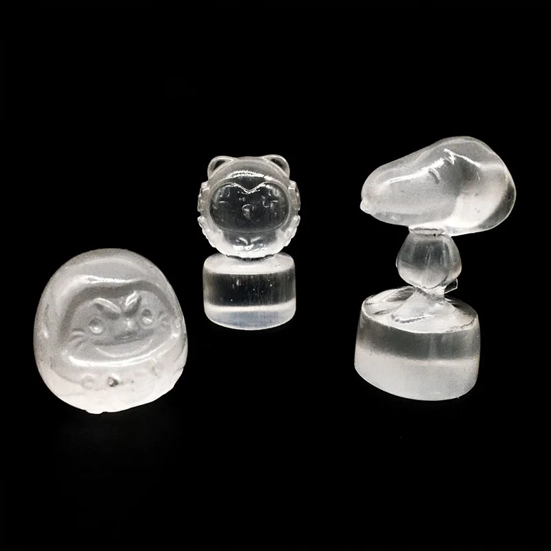 Wholesale Natural Mix factory price selenite dragon skull hand caved selenite animals crystal crafts for decoration and sale