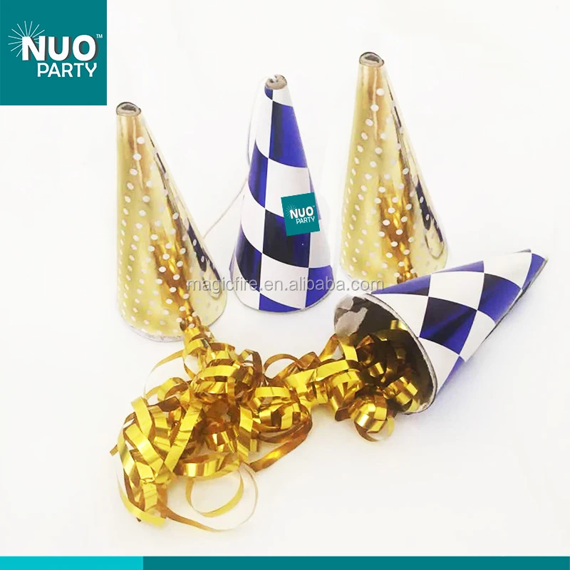Wholesale small confetti cone party popper fireworks for wedding