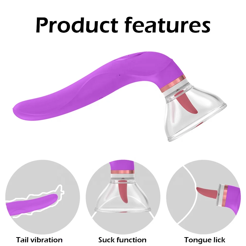 10 Modes Tongue Licking Clitoris Stimulator Nipple Sucking Vibrator Pussy Dildo Sex Toys for Woman Masturbator Massager Machine