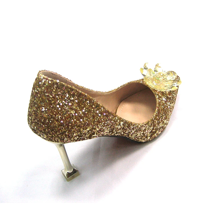 2019 New arrival sequined cloth women stilettos high heel shoes ladies comfortable stilettos