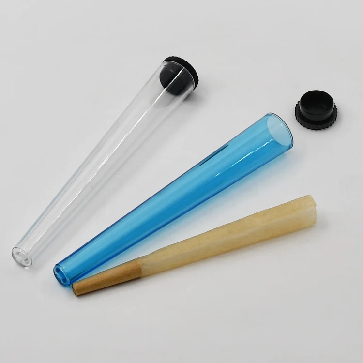 Custom 115mm Colorful Child Resistant Conical Plastic Packaging Container Plastic Cone Tube