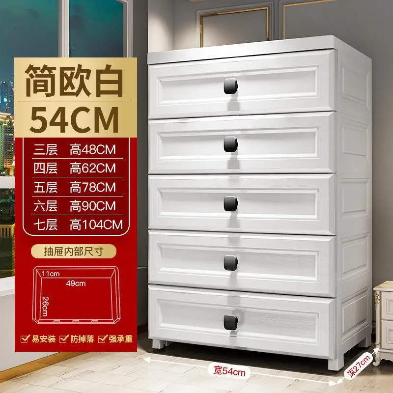 New style European Style Luxury Baby Plastic Cabinets 5 Drawers Wardrobe