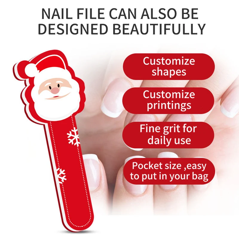 Customized Professional Washable Baby Mini Nail File Printing Nail File Christmas Nail File