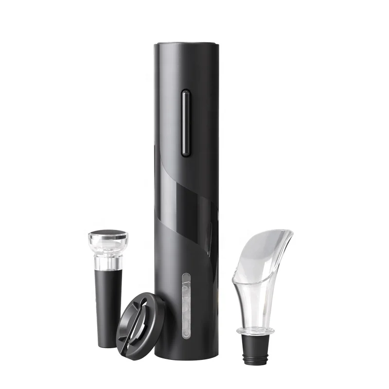 Hot-selling 4In1 Portable Electric Wine Bottle Opener Gift Set With Foil Cutter,Wine Stopper,Wine Preserver