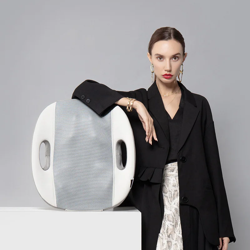 Factory customized home car wireless waist massager cushion 3D kneading acupressure back heating massage for sports