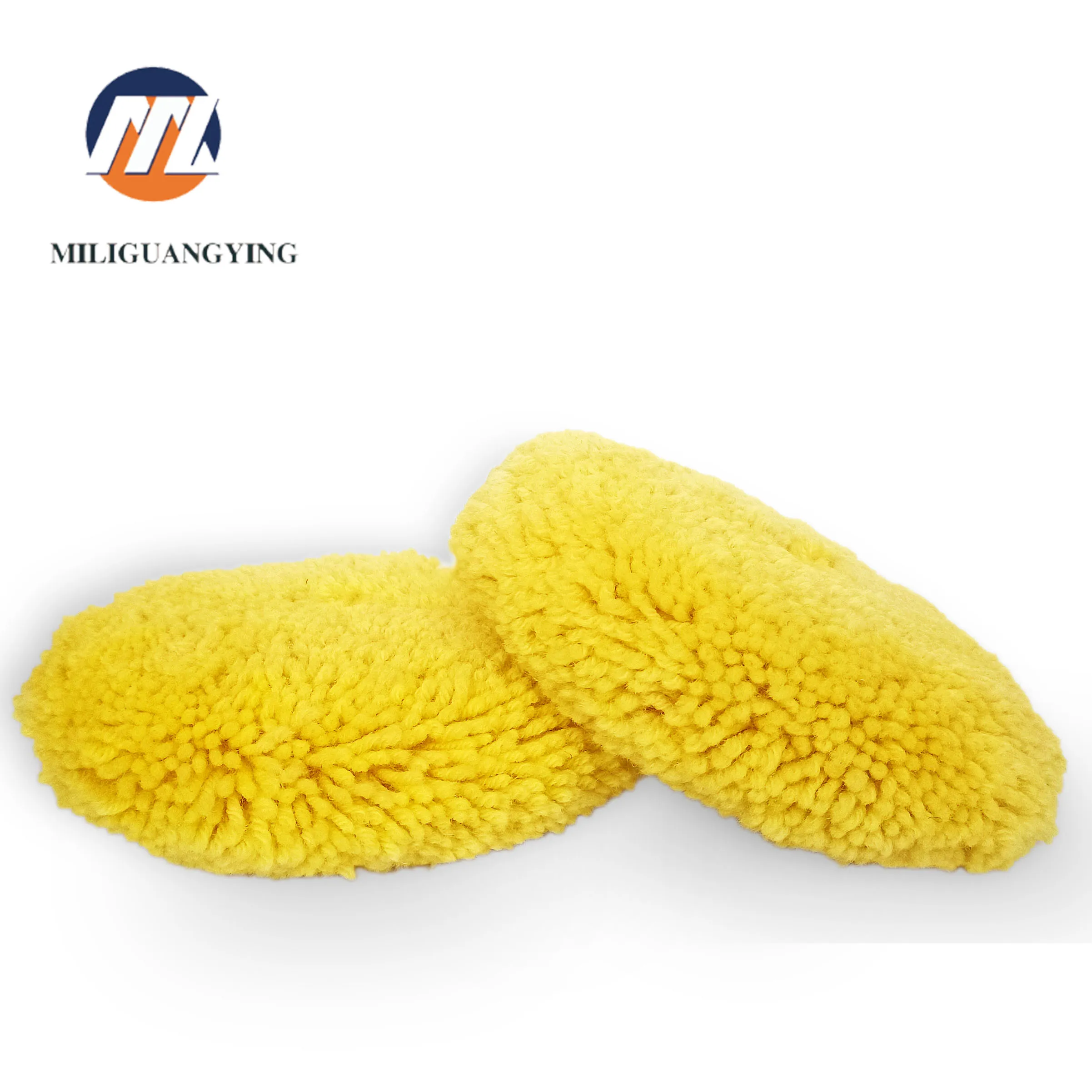 cheap care car polishing pad double sided wool buffing pad 100% cutting wool pad