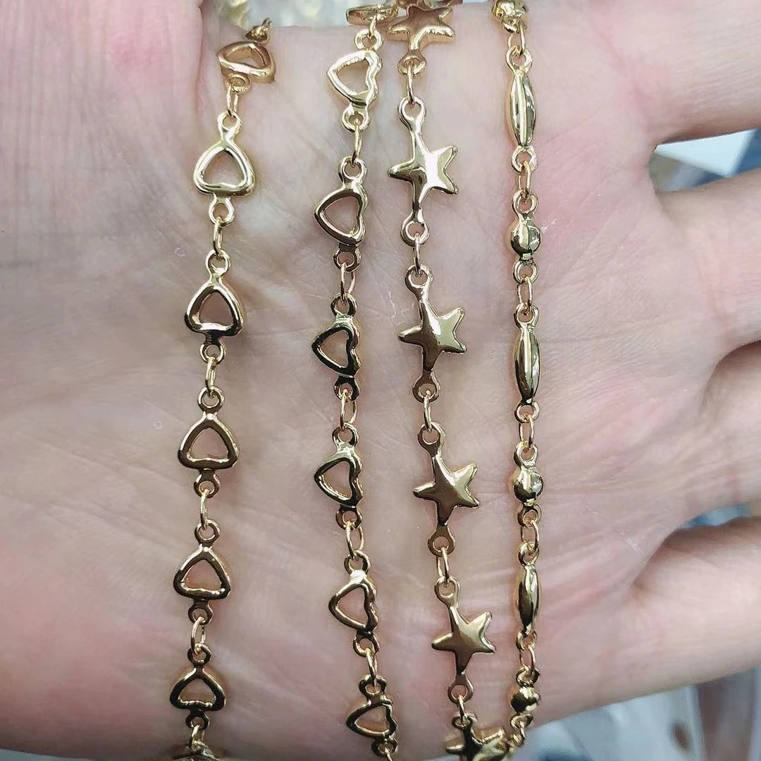 Wholesale High quality stainless steel 24k gold plated chain roll  chain for jewelry making