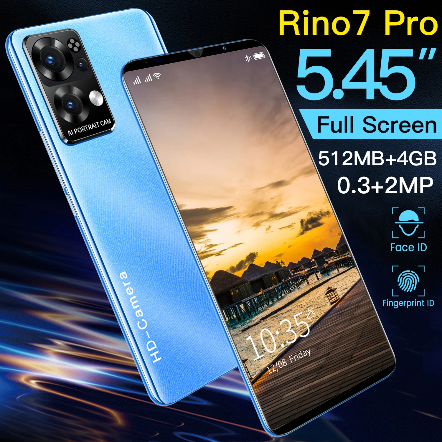 Глобальная версия Android большой хранилища Rino 7 разблокированные расширенные функции смартфон Совместимость по всему миру