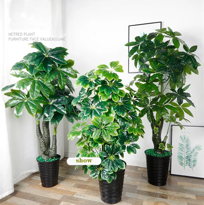 Indoor Decoration Artificial Plants Plastic Bonsai Tree with Pot Faux Simulation Plantas