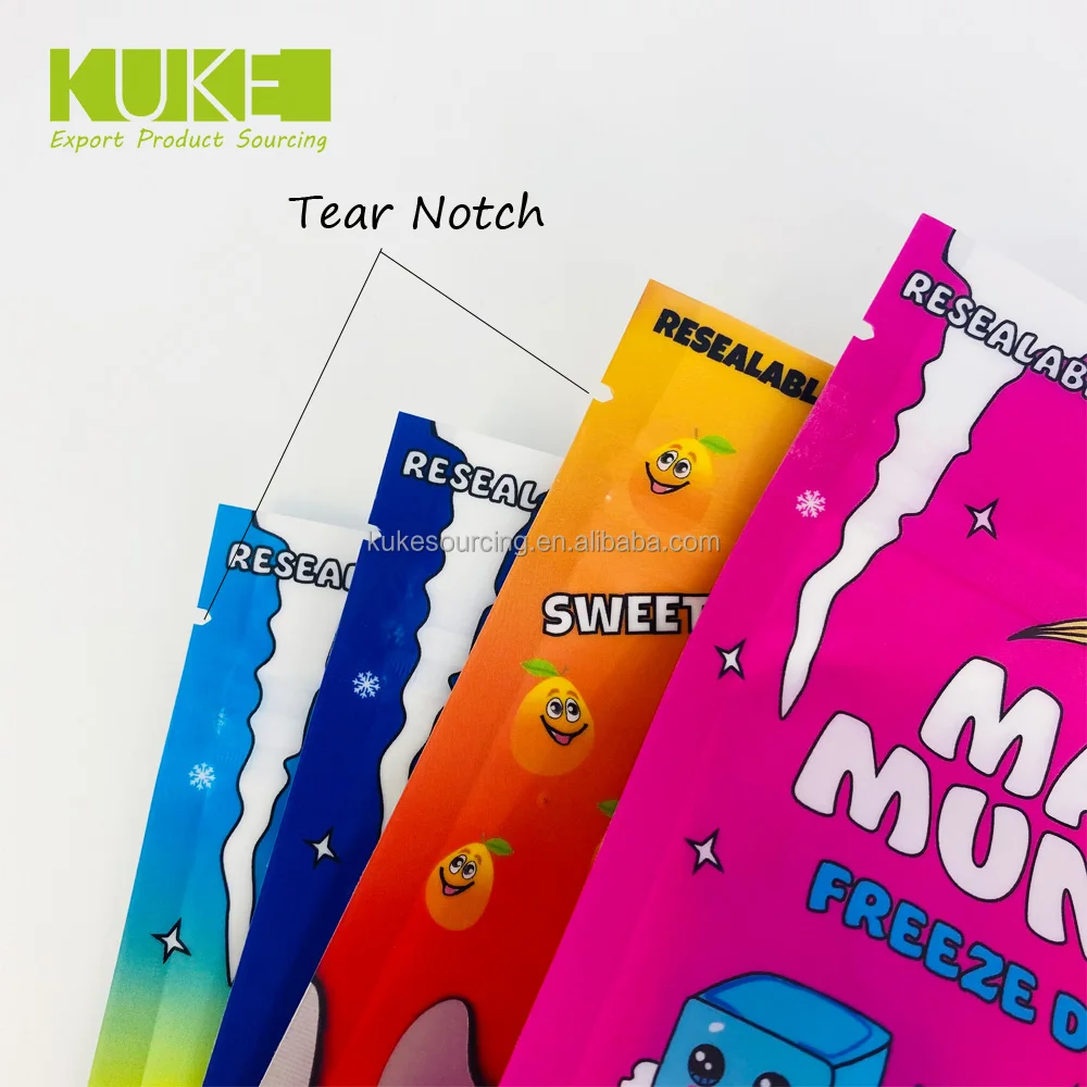 mylar custom bag snack food aluminum foil stand up pouch zip  plastic  ziplock  mylar  packaging bag with clear window