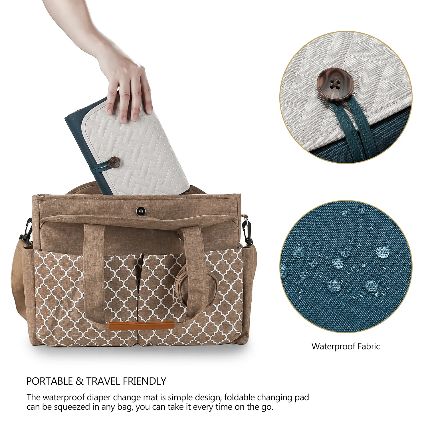 BSCI factory infant printed soft waterproof Foldable Travel soft padding mommy baby maternity mate diaper nappy changing pad