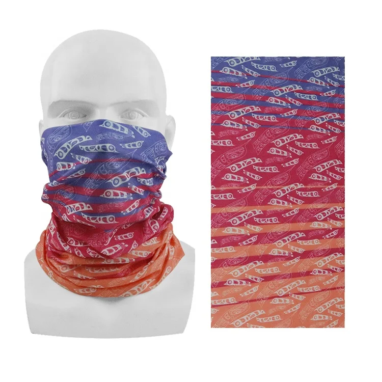 Custom design fashion outdoor bandana colorful full printing neck gaiter cycling bandana for sport