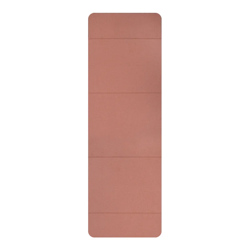 POE High Quality Folding Yoga Travel Pilates Mat Portable Gymnastic Fitness Foldable TPE Yoga Mat with Cork Jute Fabric Suede