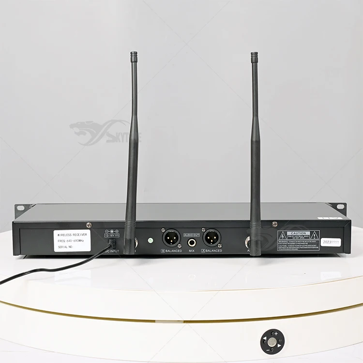 A11 dual channel handheld wireless microphone UHF adjustable
