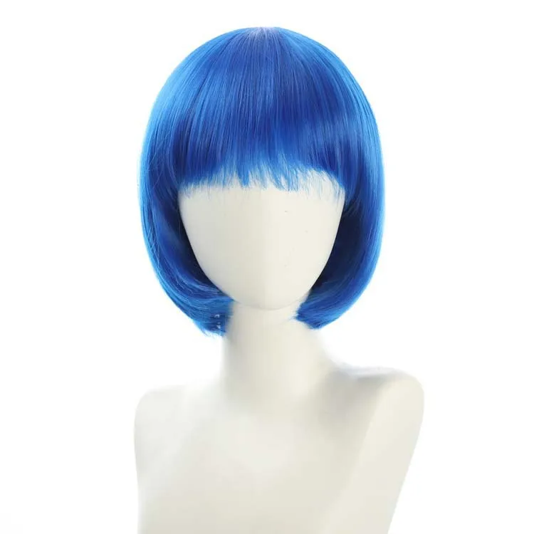 Heat Resistant Synthetic Short Blonde Bobo Cosplay Hair Wigs Women  Short Straight Bob Wig