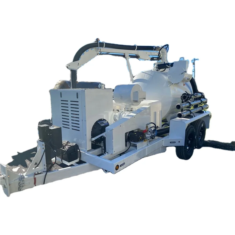 Central axis vacuum trailer 3-axis vacuum tank semi-trailer 18cbm 5000 gallons Semi-trailer suction truck