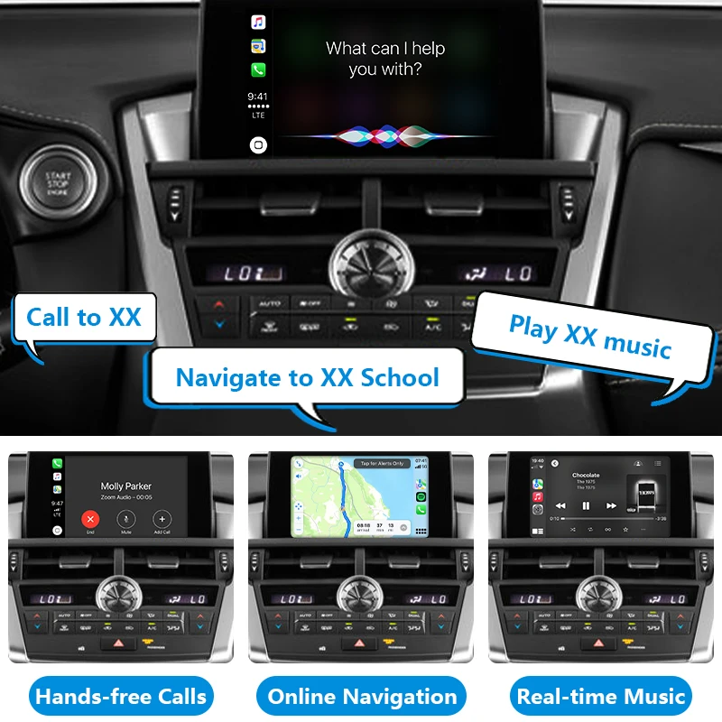 Лидер продаж для 2014-2020 lexus ES NX RX UX с ручкой управления беспроводной carplay android auto