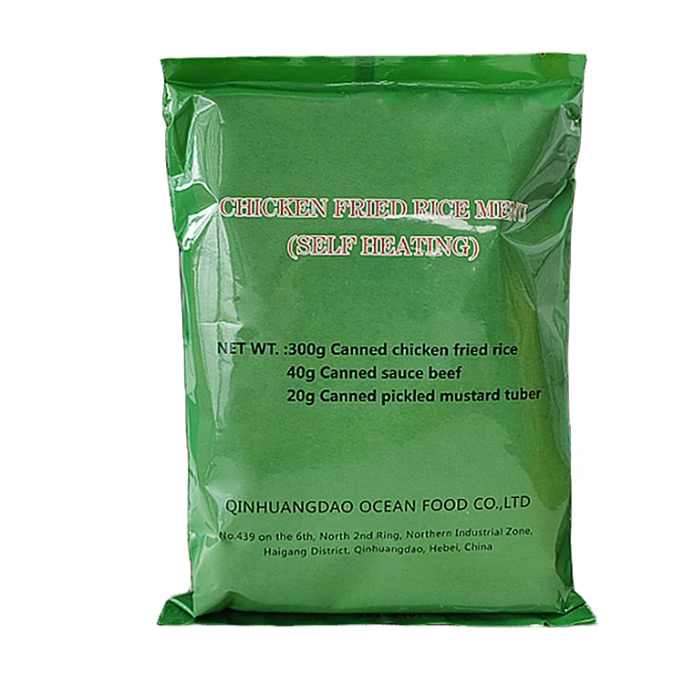 Chicken Fried Rice Meal Survival Ration Supplies 360g Self-heating MRE food pack for sale bulk