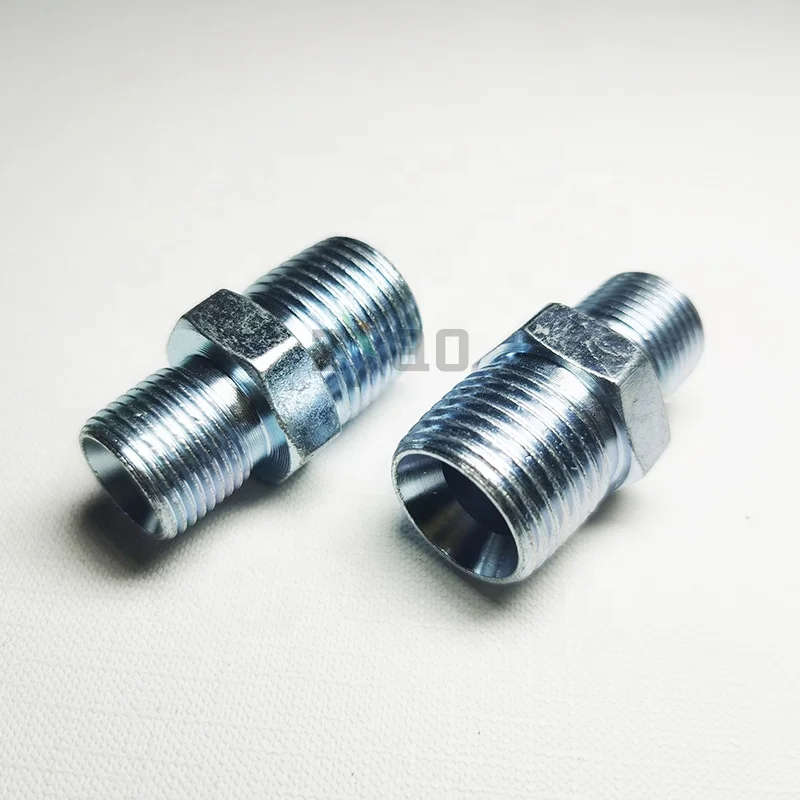 Carbon steel metric straight high pressure airless paint sprayer adapter 1/2 - 3/8 tube joint Seal adapter pipe fittings