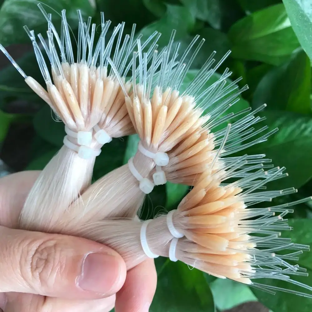 Wholesale Best Quality Double Drawn Russian Nano Ring Virgin Human Hair Extensions With Good Price