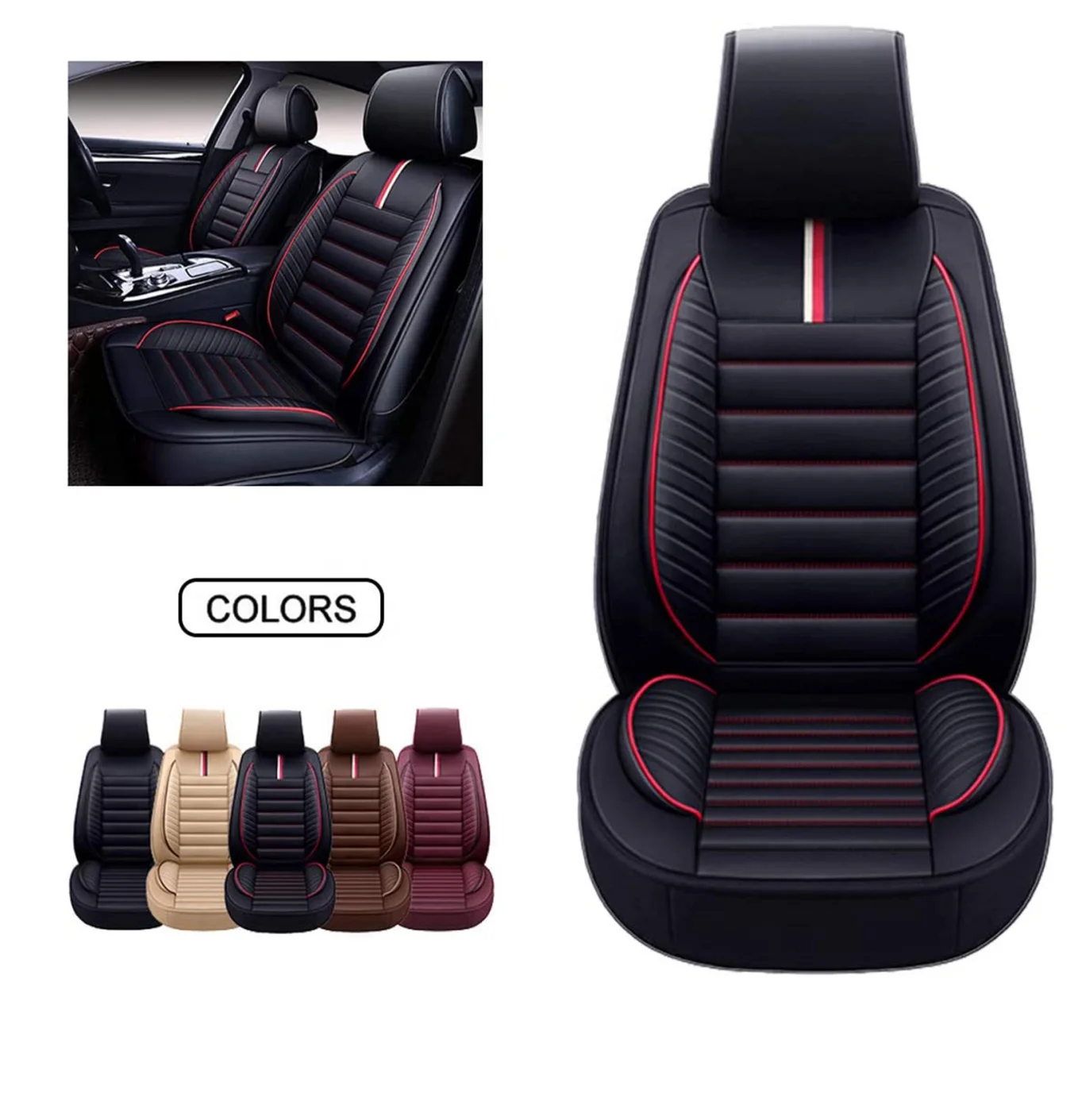 Luxury Design Off-road Back Support Car Seat Cover with Universal Leather Leather Fabric for Sofa Leather for Making Shoes