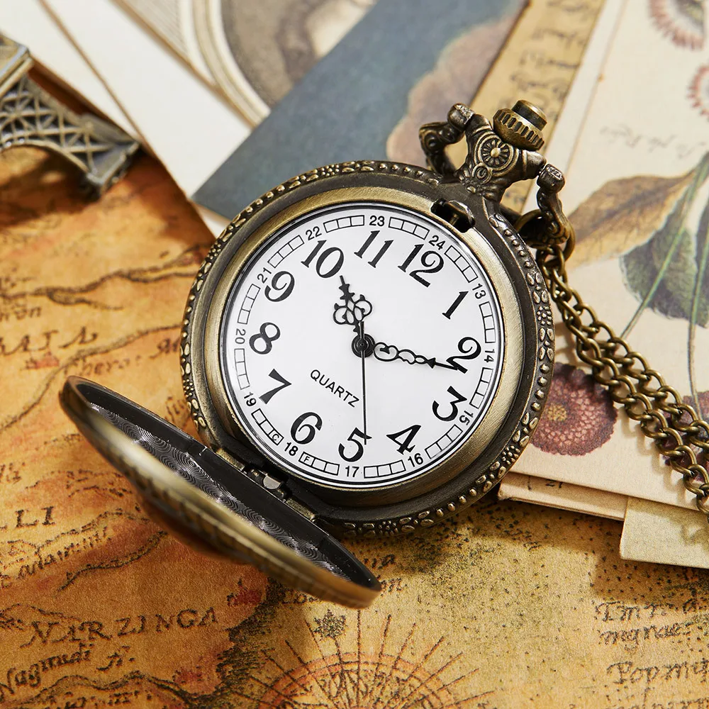 Halloween Gift Jack Skellington Necklace Pendant Retro Gothic Tim Burton The Nightmare Before Christmas Pocket Watch for Men Kid