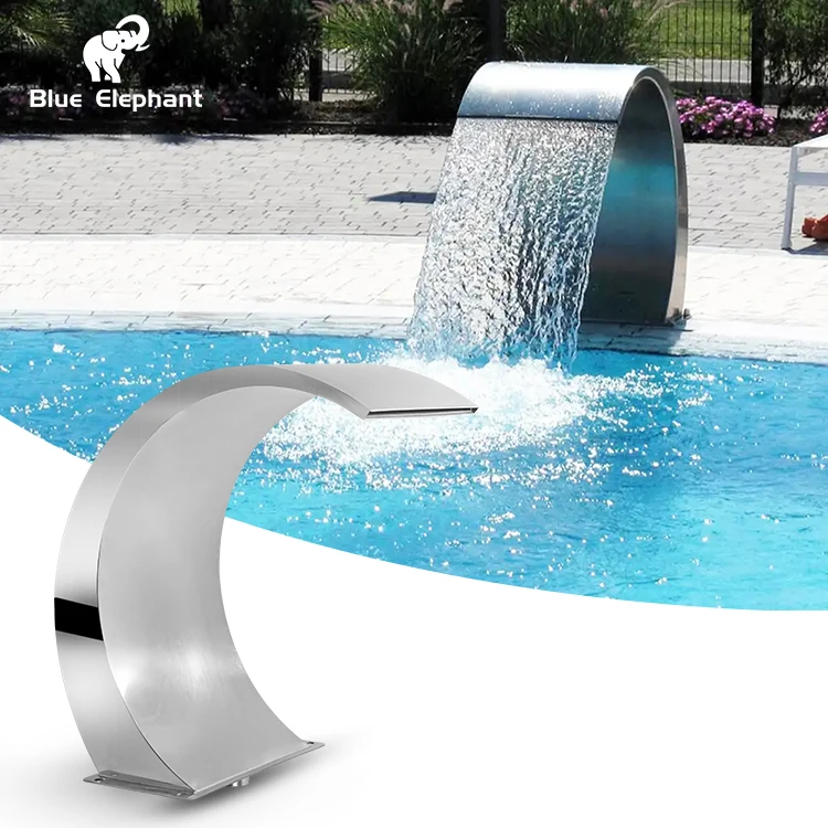 Swimming Pool Spa Massage Waterfall Stainless Steel 304 Outdoor Waterfall For Pool And Fountain