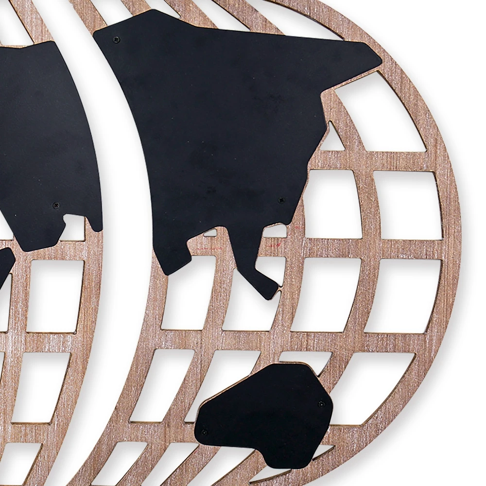 Xingcheng Wholesale hot selling nordic custom mdf 3 panel sets wooden wall world map wall art craft home decor