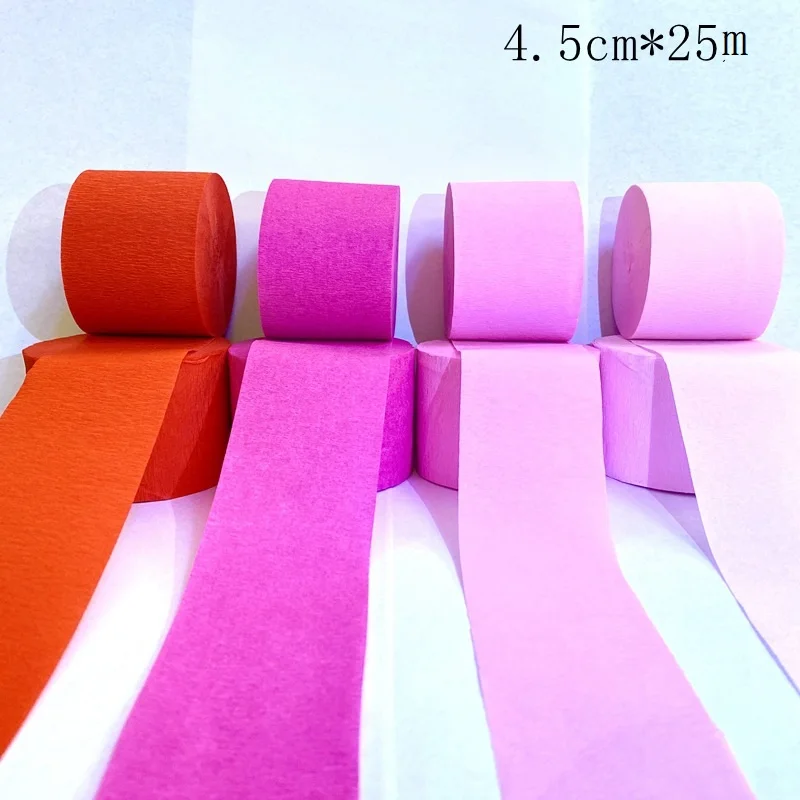 DIY Multi color Decoration Wrapping Crepe Paper Streamer Roll for 81 Feet Handicraft