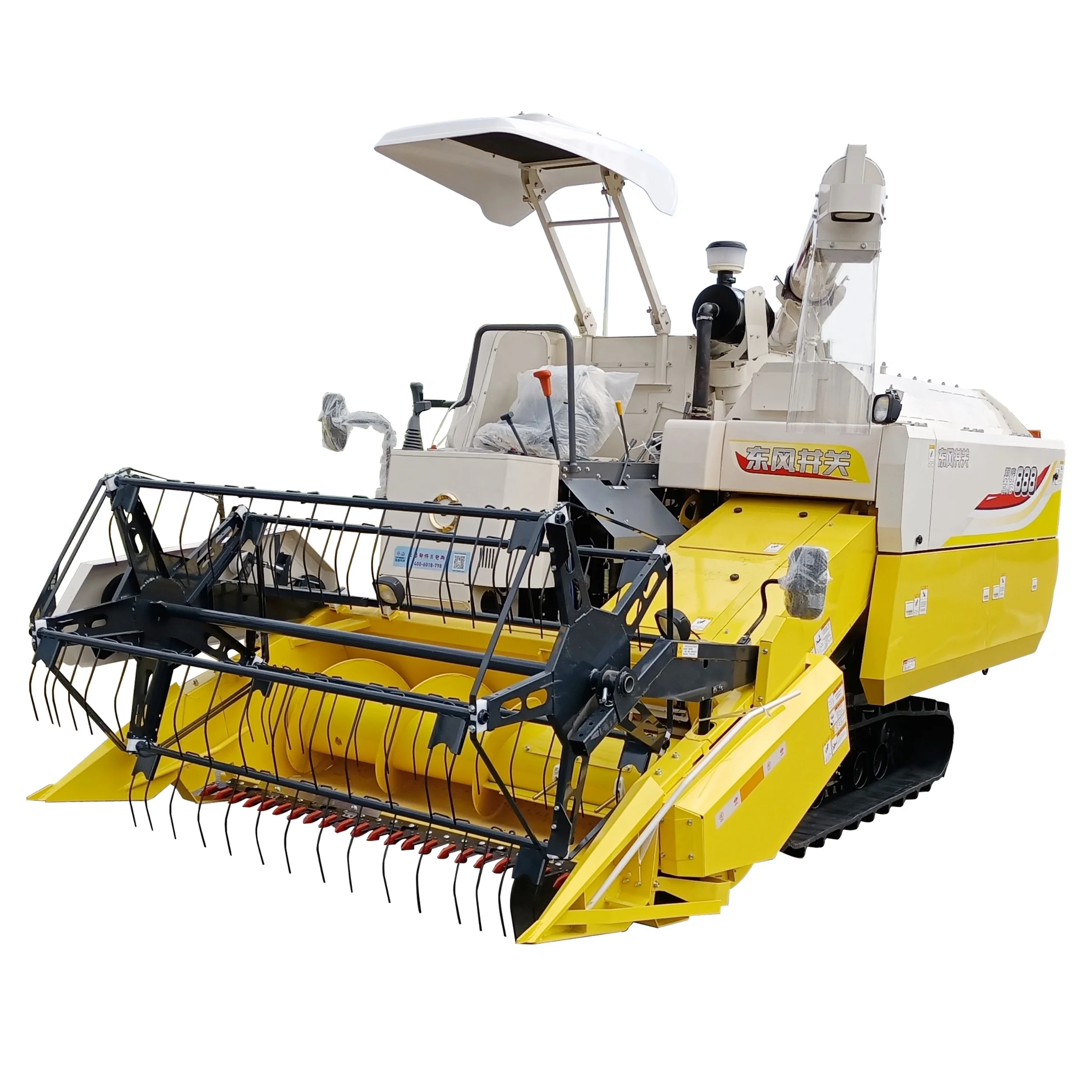 Dongfeng ISEKI 88 HP 4LZ-3.0B ENC888 Agriculture Full feeding mini rice harvester combiner Farming Machine