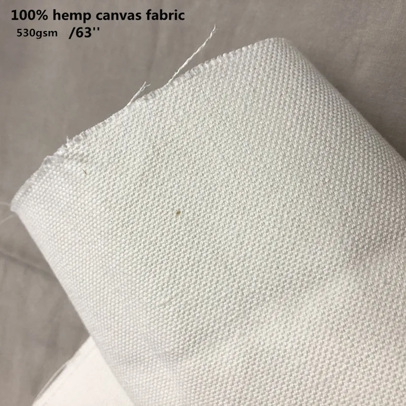 
Pure 100% Hemp Canvas Fabric For Shopping Gag And Sofa , Natural 530gsm Hemp Fabric In Stock 