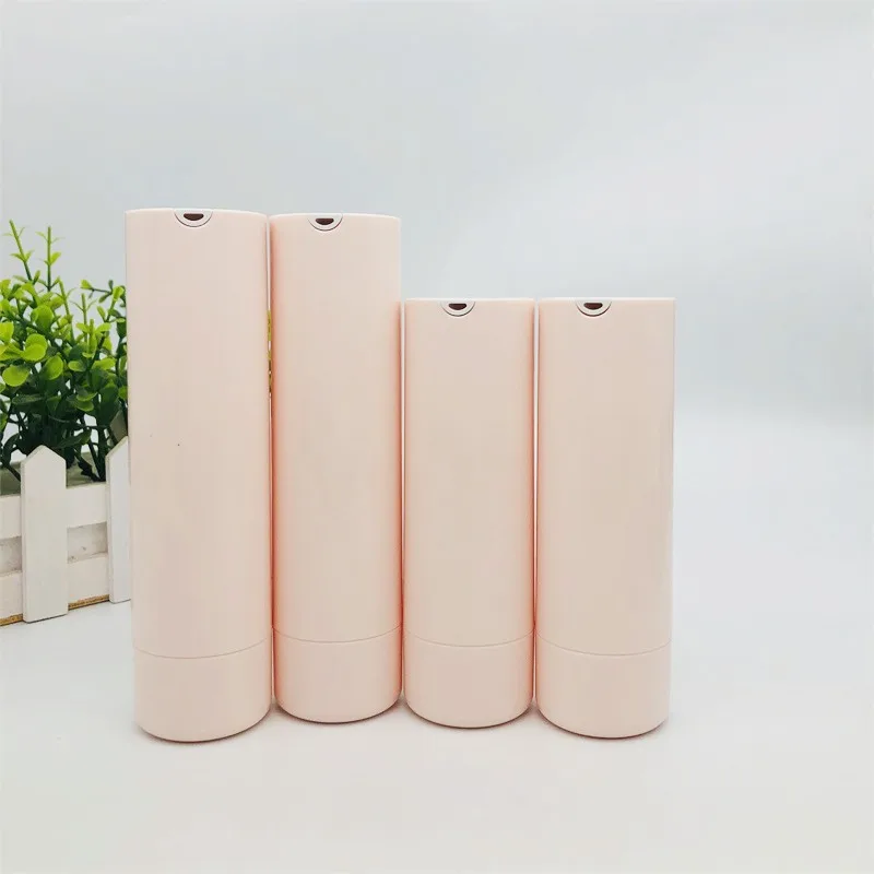 Custom Color New Design Twist Up Empty Refillable Plastic Airless Pump Bottles for Cream and Lotion Cosmetics
