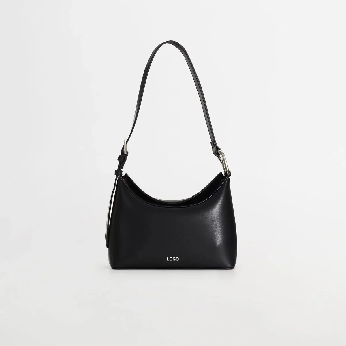 Custom Logo Cowhide Leather Handbag Shoulder Bag for Women Luxury  Elegant Ladies Purse  with logo The Crossbody Bag for daily
