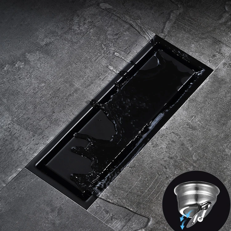 600mm tile insert stainless steel  floor drain flap anti-odor floor drain with big flow capacity invisible shower floor drain