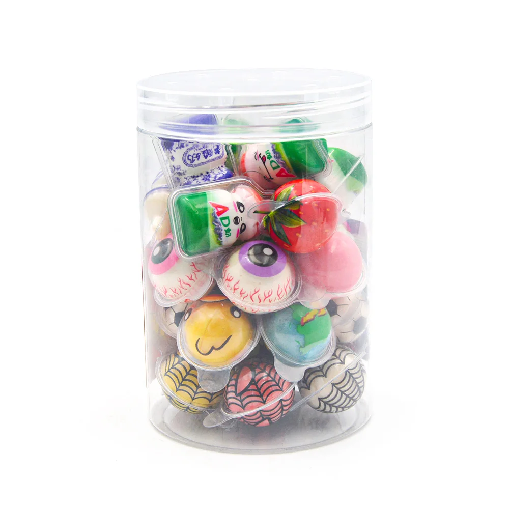 Wholesale Custom Planet Eyeball Shaped Jam Sandwich Ball Chewing Bubble Gum