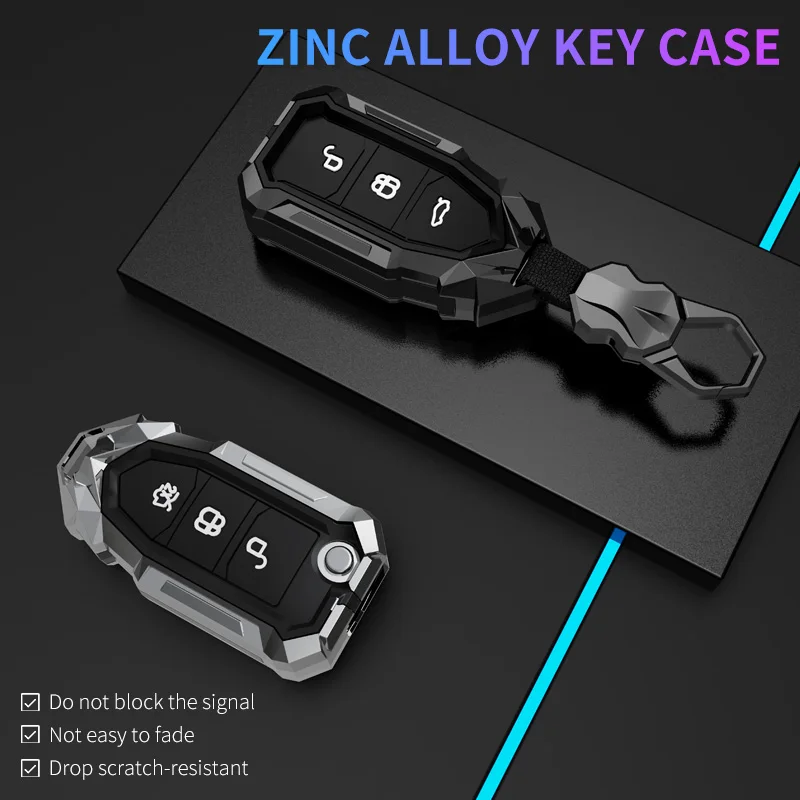 Car Remote Key Cover Zinc alloy Case Accessories Keychain Shell Bag for Ford ESCORT EDGE FOCUS MONDEO Taurus car accessories 202