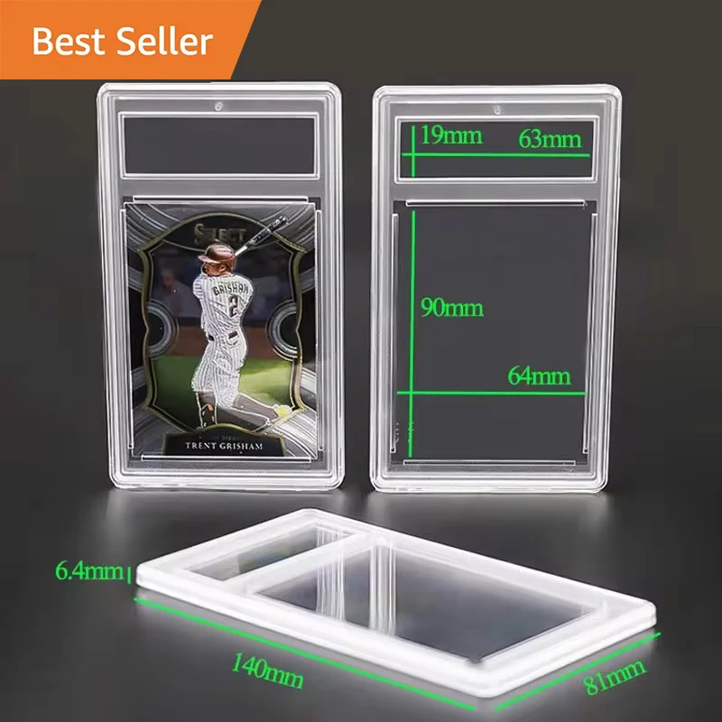 Manufacturer Clear Baseball poke mon Card Holders Transparent Ps a Trading Graded Card Slab Holders Protector Case