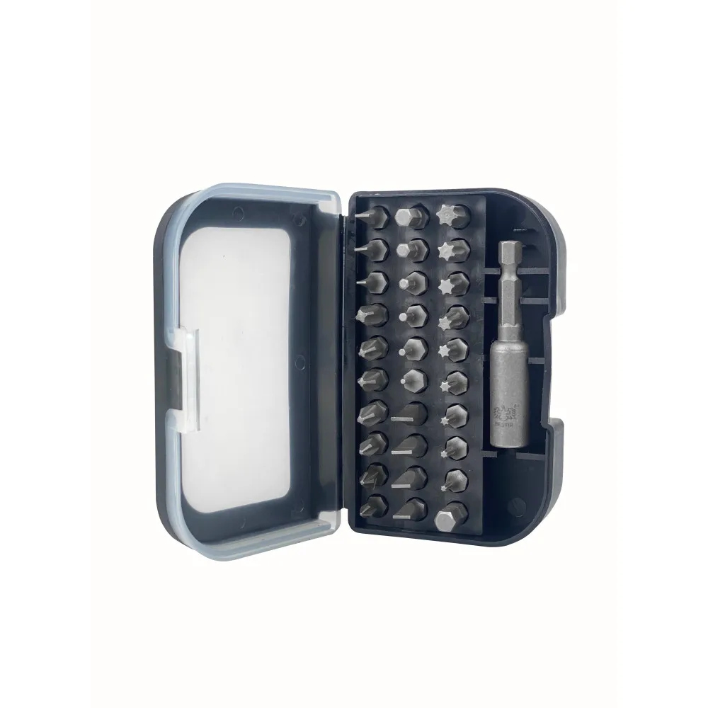 31PCS Non-slip rubber handle Basic kit Multi-purpose household screwdriver Bit sleeve bit set screwdriver