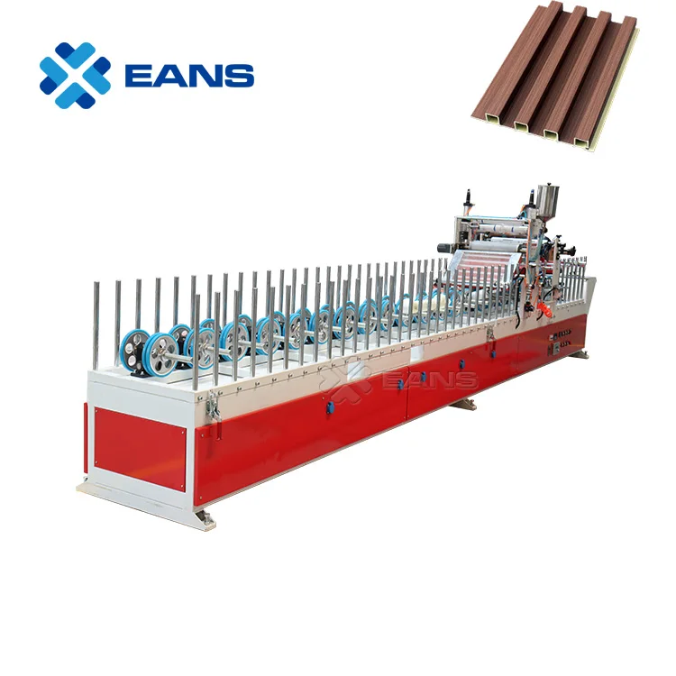 PVC WPC Fluted Louvers Wall Panel Lamination Wrapping Machine