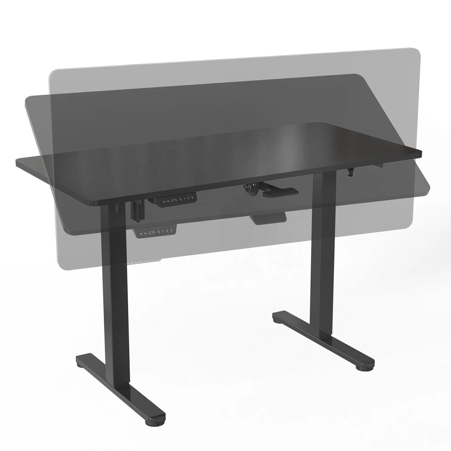 V-mounts office executive desk adjustable height electric table with Flip-up adjustable angle desktop JSD5-01-PF