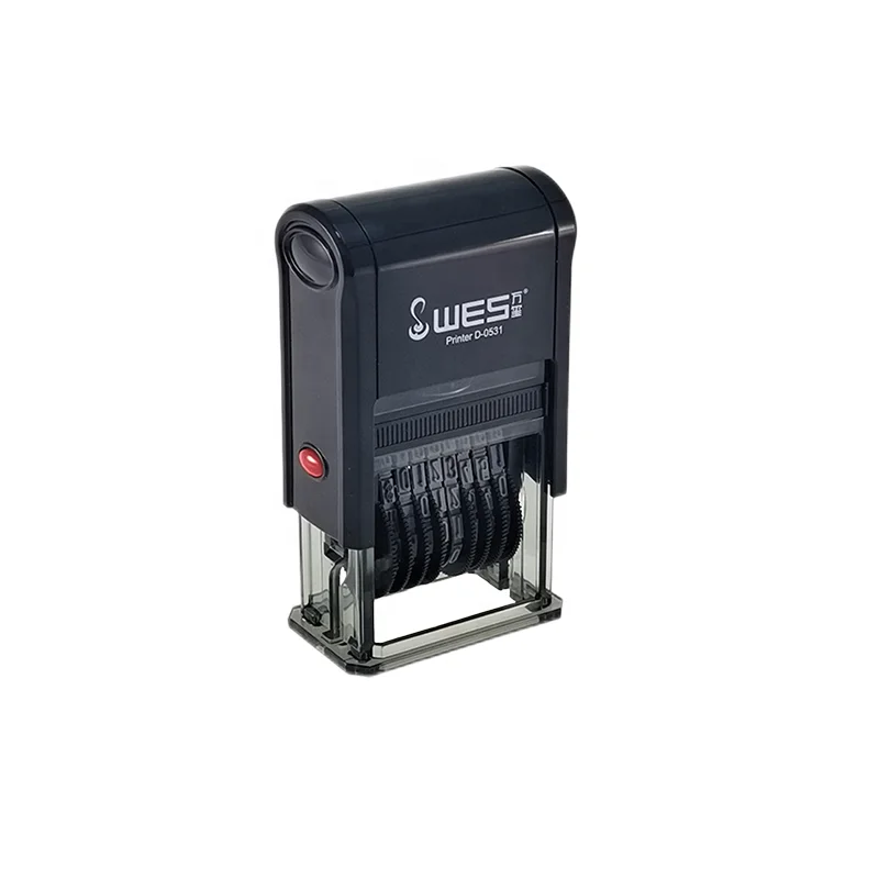8 lines digital date stamp WES self-inking stamp D-0531 with date only imprint