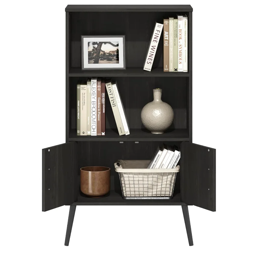 Home Hot Sale Modern book Shelf Wooden Display Bookcase Wood Library Bookshelves 2 Tier Bookshelf