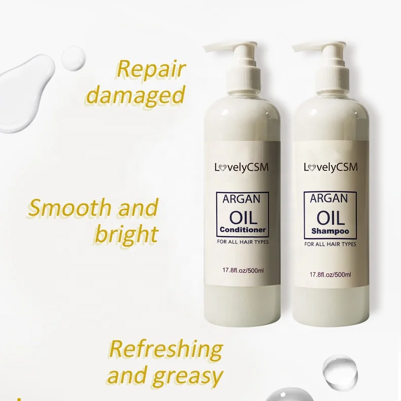 Индивидуальная торговая марка шампунь для ухода за волосами оптовая продажа кератин чистый марокканский с аргановым маслом и кондиционер