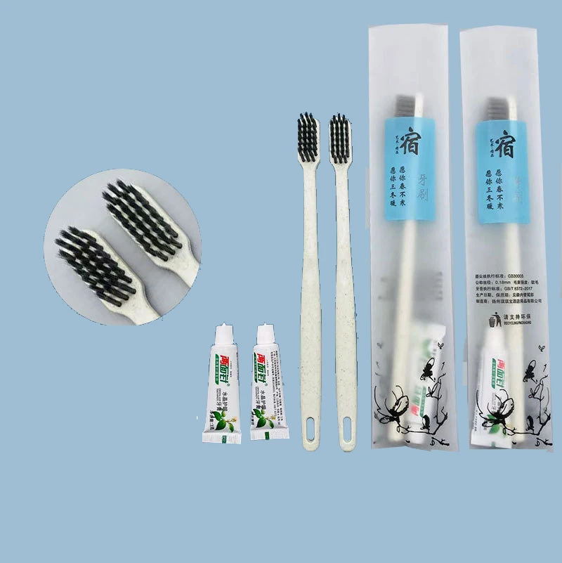 Wholesale Hotel Dental Kit Travel Portable Amenity Set Disposable Toothbrush Set With Toothpaste